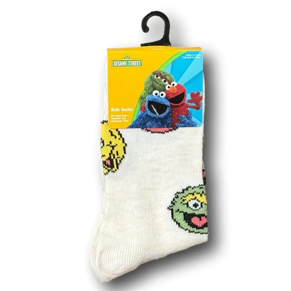 Kids Sesame Street Funny Novelty Crew Socks - NWT